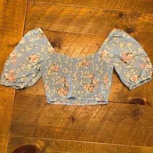 American Eagle Cropped Floral Top